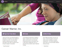 Tablet Screenshot of cancerwarriorinc.org